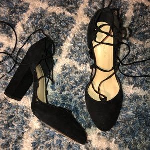 Lace up Black Heels